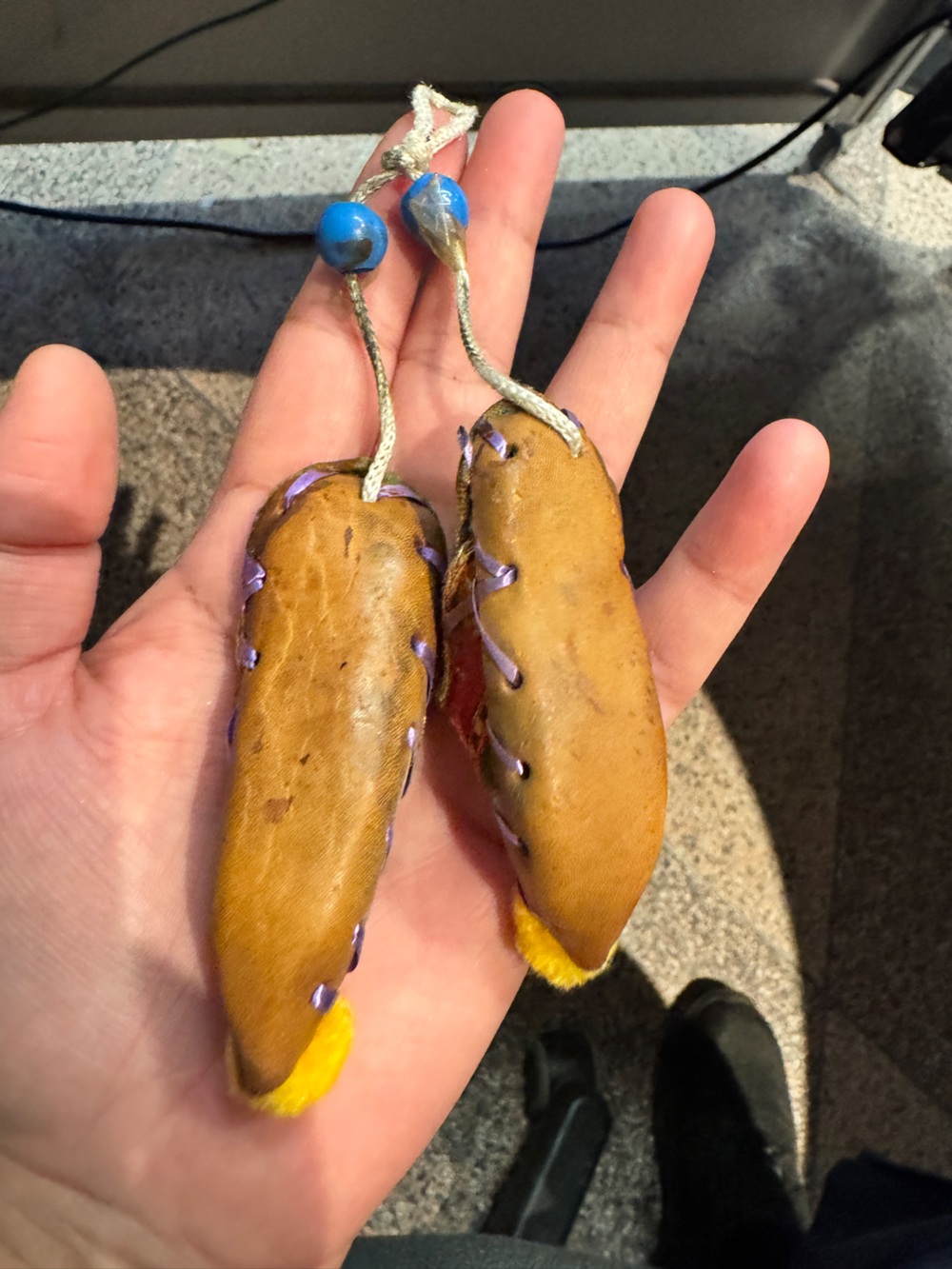 Vintage Turkish Slipper Ornaments Miniature Brocade Shoe Pair - Picture 6 of 14
